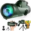 TIEOAXFT Telescopio monoculare HD 80X100 portatile con treppiede, clip for telefono cellulare, caccia, birdwatching, campeggio ed escursionismo(Soap holder)