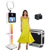 YuuuCooo Specchio Photo Booth con luci sincronizzate musicali, DSLR Photo Booth con touch screen da 15,6 pollici, mini PC integrato, custodia da viaggio per matrimoni, lauree, eventi, noleggio (nero, cabina