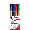 Pentel Set di 4 marcatori permanenti N850 - Pentel - Inchiostro Indelebile - 4 colori