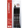 STABILO - Marcatore - OHPen universal Permanente | Tratto Fine (0,7 mm), Pack da 4, Nero