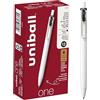 Uni-Ball Uniball One - Penne gel retrattili, punta media (0,7 mm), inchiostro nero, confezione da 12