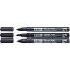 PENTEL Lotto di 3 pennarelli Permanent N50S, corpo in alluminio, punta fine, colore: Nero
