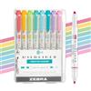Zebra Pen Mildliner, Double Ended Highlighter, Broad and Fine Tips, Assorted Colors, 8 Pack, 78108