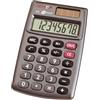Genie Calcolatrice a 8 cifre a 510 (doppia potenza (solare e batteria); design compatto) grigio