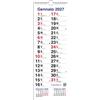 calendari.it Calendario 2026 da muro OLANDESE SLIM stretto con 3 mesi, santi e lune - 15x42 cm