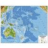 Aurora Store.it CARTINA CARTA GEOGRIFICA OCEANIA AUSTRALIA BIFACCIALE FISICA POLITICA 100X140CM PLASTIFICATA