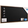 ALLboards Lavagna Nera da Gesso con Cornice in Legno, 200x100cm, Scrivibile con Gessetti e Pennarelli a Gesso, Per Bar, Ristoranti, Menu, Muro Grande