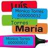 Haberdashery Online 50 Etichette Adesive Personalizate per contrassegnare libri e portapranzo. Misura 6 x 2 cm. (Colore 1)