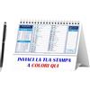 Gicaprice Calendario 2026 - Calendario personalizzato 2026, Stampa a colori il tuo logo, foto, grafica, ecc - penna omaggio - (1 calendario da tavolo rosso)