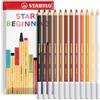 STABILO Matita a gesso pastello CarbOthello - Confezione da 12 - Caldo Neutro Set