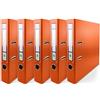 Netuno 5x raccoglitore documenti formato a4 arancione 2 anelli dorso 5 cm registratore grande a leva con anelli registratore archivio faldone ad anelli a4 raccoglitore per archiviazione documenti
