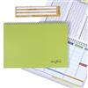 Idee di Leonardo CAMPUS FLAT GREEN - Planner settimanale 30x21 - agenda planner da tavolo perpetua con spirale metallica