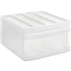 Rotho Systemix Cassettiera 1 Cassetto, Plastica (PP) senza BPA, Trasparente, L, 39.5 x 34.0 x 20.3 cm