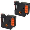 PRESTIGE CARTRIDGE 2x Nastro per Etichette compatibile per Dymo 45017 S0720570 Nero su Rosso 12mm x 7m per DYMO LabelManager 160 210D 220P 260P 280 360D 420P 500TS PnP MobileLabeler LabelPoint LabelWriter 450 Duo
