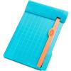 TISHITA Taglierina per Carta Taglierina Ghigliottina Rifilatrice Strumento Scrapbooking Macchina Taglio Carta Multifunzione Leggera con Griglia Guida Numerica, Blu