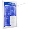 Danieli - Bacheca Magnetica con Anta Chiusura a Libro con Chiave da Muro - Bacheca per esterno con Pannellino Personalizzabile (4x A4 LED)