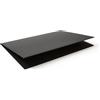 Eglooh - Gemini - Sottomano Scrivania Apribile in Cuoio Grigio Antracite cm 65x45 - Sottomano Pieghevole con Struttura in Alluminio e Raffinate Cuciture Artigianali - Made in Italy