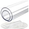 XUQEAYWD Protezione per tavolo in PVC trasparente, 60 x 60 cm, antiscivolo, impermeabile, resistente al calore, trasparente, per cucina, soggiorno, ufficio