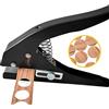 AGUZXTM Perforatore a foro singolo, resistente, portatile, portatile, per etichette, carte, plastica (15 mm, nero)