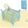 LINPOPUP LIN - Pop Up 3D Biglietto di auguri, Lettino di un bambino, (#99)