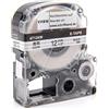 vhbw Cassetta nastro compatibile con Epson LabelWorks LW-1000P, LW-600P etichettatrice 8m x 12 mm nero su trasparente