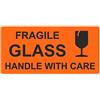 Etikettenshop Thon Etichette per spedizioni Fragile Glass handle with care su rotolo, 100 x 50 mm, 500 pezzi
