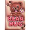 I-TOTAL® - Notebook A5 pagine bianche con copertina 3D, squishy 196 facciate (BEAR)
