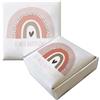 Social Crazy Scatole Portaconfetti mattonella per cerimonie Personalizzate - Arcobaleno Boho rosa - Scatoline Bomboniere battesimo, compleanno, porta bomboniere personalizzato MADE IN ITALY (Pz 10)