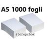 STOREPCBOX - Risma Carta Fotocopie, Formato A5, ideale per ricetta dematerializzata, 75 grammi, 1000 fogli