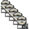 vhbw 5x Cassetta nastro compatibile con KingJim SR530, SR550, SR3900C, SR530C, SR3900P, SR6700D, SR40 etichettatrice 8m x 6 mm nero su bianco