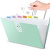 Generic Organizzatore di file espandibile con 8-12 scomparti, cartelle portadocumenti a soffietto con etichette, organizer portatile per ricevute e fatture di documenti cartacei, forniture per ufficio per la