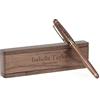 Custom Set di Penne in Legno Personalizzate Set di Penne a Sfera Incisione a Mano, Regalo Perfetto per Affari, Laurea, Compleanno, Anniversario (Walnut)