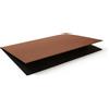 Eglooh - Gemini - Sottomano Scrivania Apribile in Cuoio Arancione Marrone cm 65x45 - Sottomano Pieghevole con Struttura in Alluminio e Raffinate Cuciture Artigianali - Made in Italy
