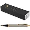 PARKER IM Core Penna a sfera con incisione | penna premium | confezione regalo | mina nera | regalo personalizzato | nome | inciso | anniversario | compleanno (Brushed Metal G.C.)
