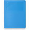KORAT - Cartelle con Finestra a 3 Lembi 120 g - Confezione 50 Pezzi - Formato A4, Finestra PVC - Cartelline Resistenti Multicolore Made in Italy - 8 Colori per Archivio e Ufficio (Azzurro)