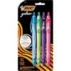 BIC Gel-ocity Quick Dry Retractable Fashion Gel Pen, Medium Point (0.7mm), Assorted Colors, 4-Count