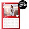 POINT. Calendario 2026 san valentino da muro personalizzato, con foto, idea regalo per san valentino, anniversario, coppia, per lui, per lei, ideale per casa o ufficio (ROSSO)