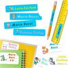 Gicaprice 230 Etichette personalizzate colorate scuola materiale didattico in 2 formati convenienza,180 adesivi 50x10mm e 50 adesivi 50x30mm,utili a segnare penne, quaderni, matite, libri, ecc. CELESTE