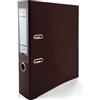 Netuno 1 raccoglitore A4 marrone cioccolato (lucido) 7,5 cm 2 anelli raccoglitore colorato per documenti ufficio con Meccanismo a Leva tasca Trasparente organizer faldone documenti classificatore