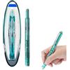 Generico Fountain Pen Retractable:0.38mm Blue&Black Ink Transparent Barrel Includes 5 Refillable Ink Cartridges, Ergonomic Grip for Everyday Use (Green Pen Body, Black Ink)