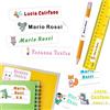 Gicaprice 230 Etichette personalizzate colorate scuola materiale didattico in 2 formati convenienza,180 adesivi 50x10mm e 50 adesivi 50x30mm,utili a segnare penne, quaderni, matite, libri, ecc. BIANCO