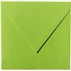 Paper24 50 buste per biglietti quadrate, colore: Verde erba, 15 x 15 cm