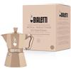 Bialetti Moka Exclusive Octagonal Induction 3 Tazze- Caffettiera Espresso in Alluminio e Acciaio, Desert Sand - Compatibile Gas e Induzione
