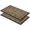 Astra Zerbino antiscivolo per esterni resistente alle intemperie - Coco Deluxe zerbino d'ingresso in gomma e cocco - 45x75 cm set di 2 Rilievo