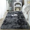 Hearda Tappeto Salotto Pelo Lungo Shaggy, Tappeto Peloso per Camera da Letto Morbido e Soffice Tie Dye Tappetino Peloso Pelo Lungo Moderno con Fondo Antiscivolo (Grigio scuro B,120x160cm)