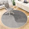 Odot Tappeto Sedia Ufficio Gaming Rotondo, Tappeto Salvapavimento Antiscivolo Protettore del Pavimento Tappetino per Sedia da Ufficio con Ruote per Parquet, Piastrelle (Stile lusso leggero 6,140cm)