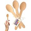 Inoverse 100 cucchiai in legno, 15,8 cm, posate in legno usa e getta, biodegradabili e compostabili, cucchiai stabili per feste, catering ed eventi