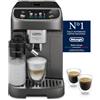 De'Longhi Magnifica Plus ECAM320.70.SB, Macchina Caffè Automatica, Sistema LatteCrema Hot per Cappuccino Automatico, Display a Colori Full-touch, Funzione Extra Shot, Funzione x2, Nero Titanio