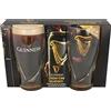 Shamrock Irish Gifts Guinness - Confezione da 2 bicchieri da 500 ml con logo arpa in rilievo