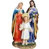rockible Scultura religiosa, scultura in resina, figura della Sacra Famiglia con bambino Statua della Sacra Famiglia da tavolo